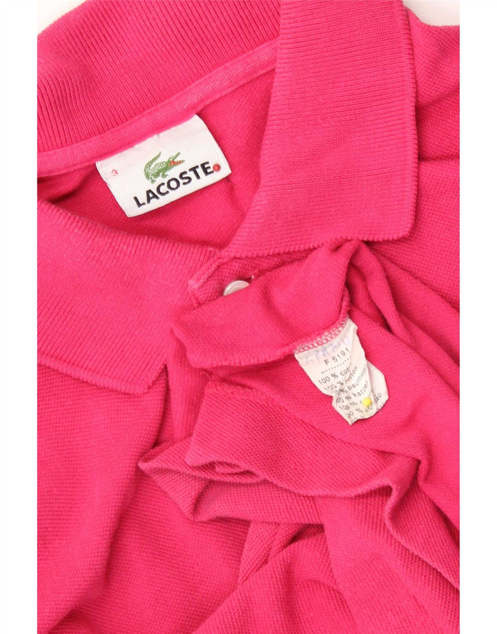 Lacoste Herren-Poloshirt, Größe 3, klein, rosa Baumwolle