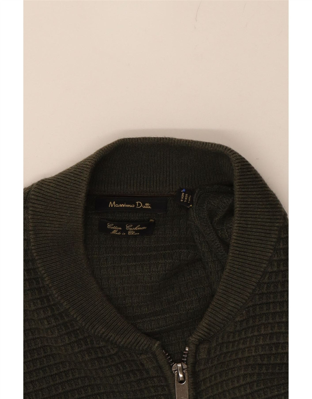 MASSIMO DUTTI Womens Cardigan Sweater UK 14 Large Green Cotton Vintage Massimo Dutti and Second-Hand Massimo Dutti from Messina Hembry 