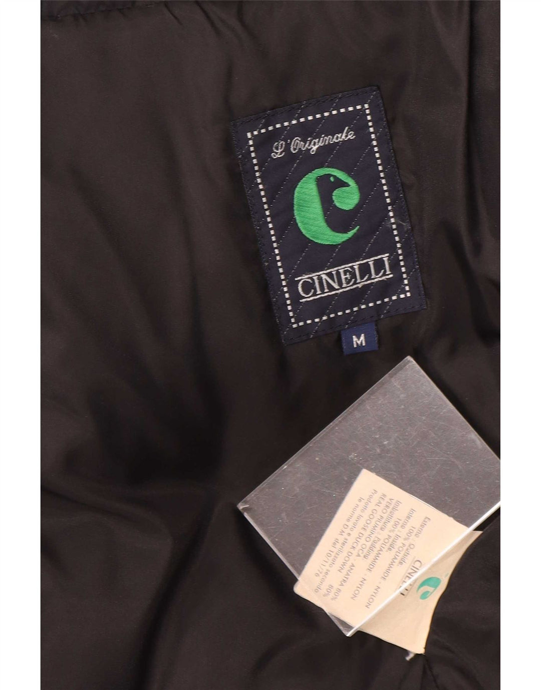 Cinelli gepolsterte Herrenjacke UK 38 Mittelschwarzes Nylon