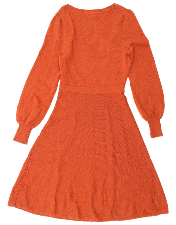 BODEN Damen Pulloverkleid UK 10 Small Orange Polyamid