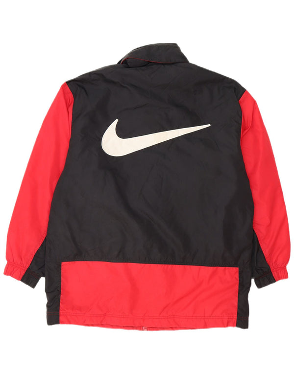Nike Herren-Windjacke mit Kapuze, lockere Passform, UK 36, klein, rot, Farbblock