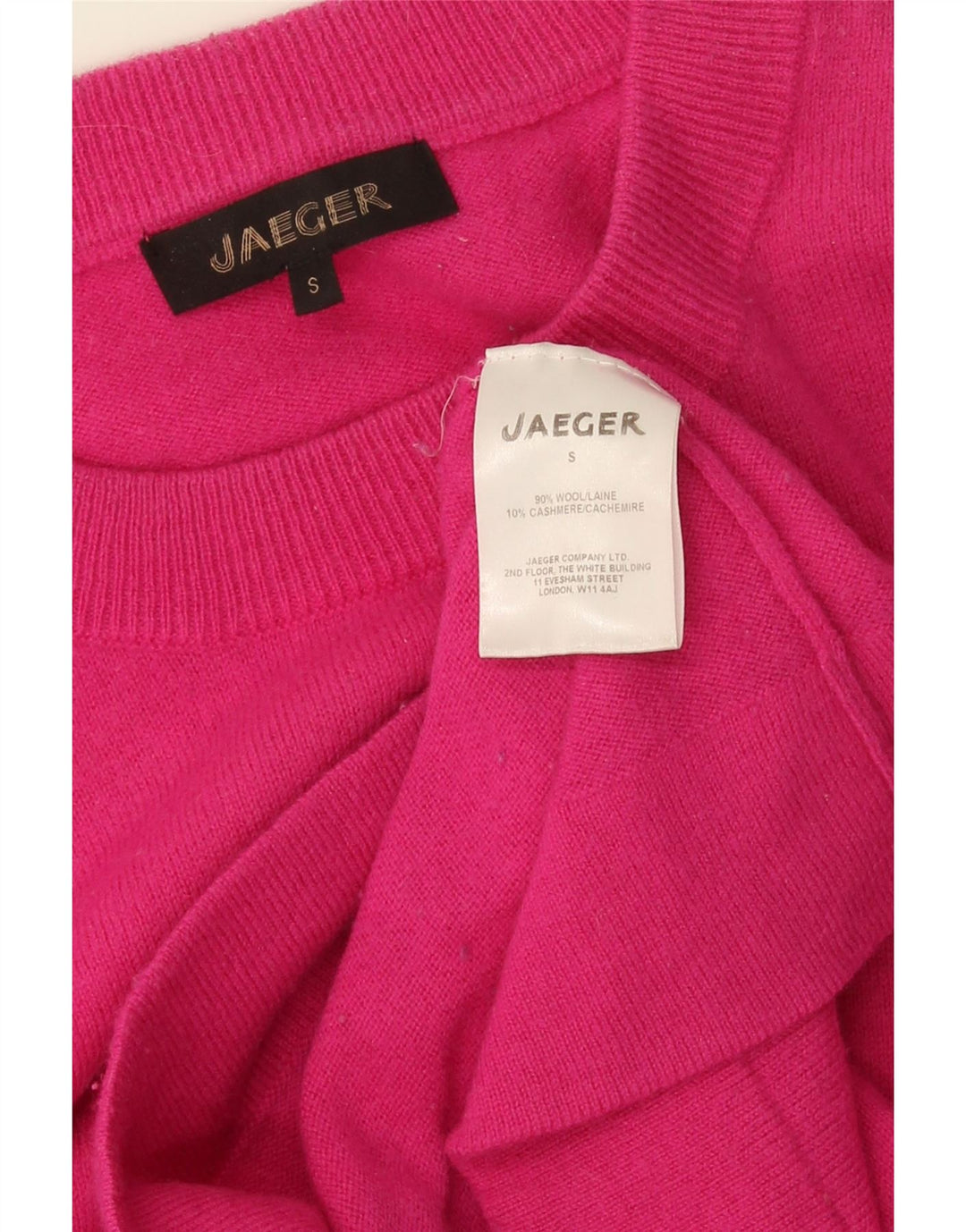Jaeger Damen-Pullover mit Rundhalsausschnitt, UK 10, kleine rosa Wolle