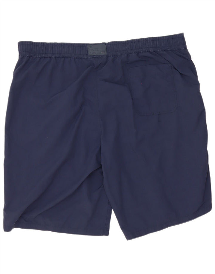 Lacoste Herren-Badeshorts, Größe 7 2XL, marineblaues Polyester