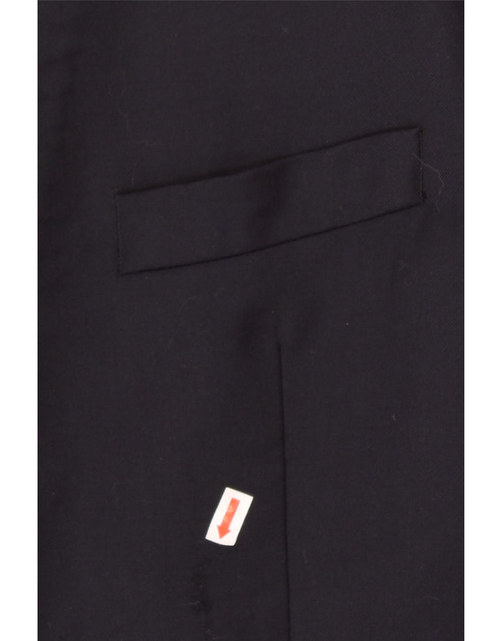 PETER MILLAR Mens 2 Button 3/4 Sleeve Blazer Jacket UK 40 Large Navy Blue Vintage Peter Millar and Second-Hand Peter Millar from Messina Hembry 