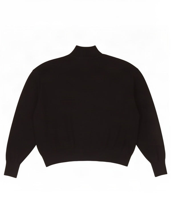 Zara Damen Crop Oversized Rollkragenpullover Pullover UK 10 Small Schwarz