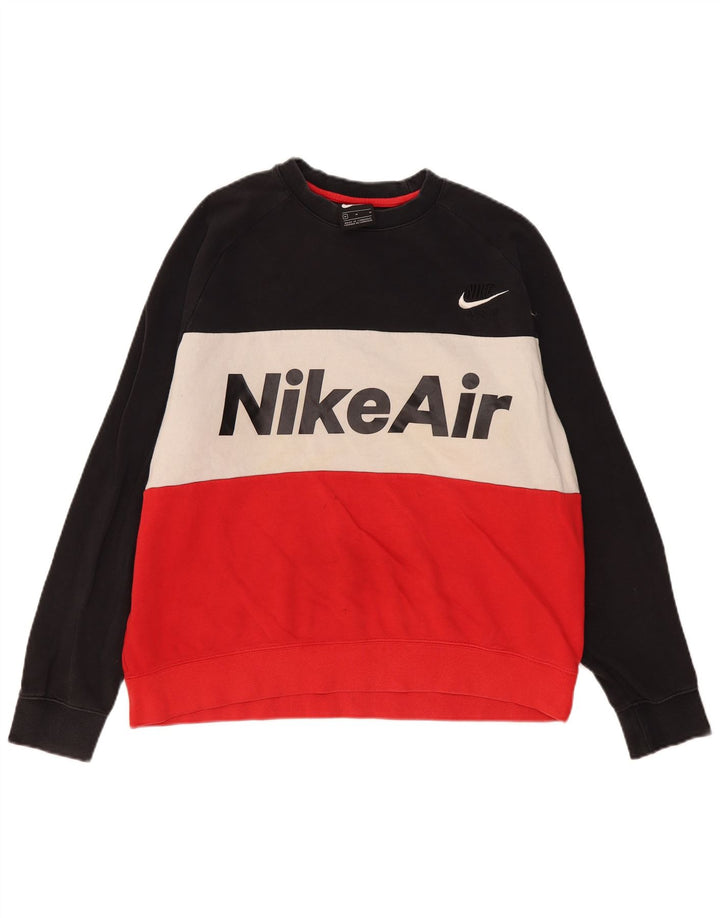 Nike Herren-Sweatshirt mit Grafik, mittelgroß, mehrfarbig, Colourblock-Baumwolle