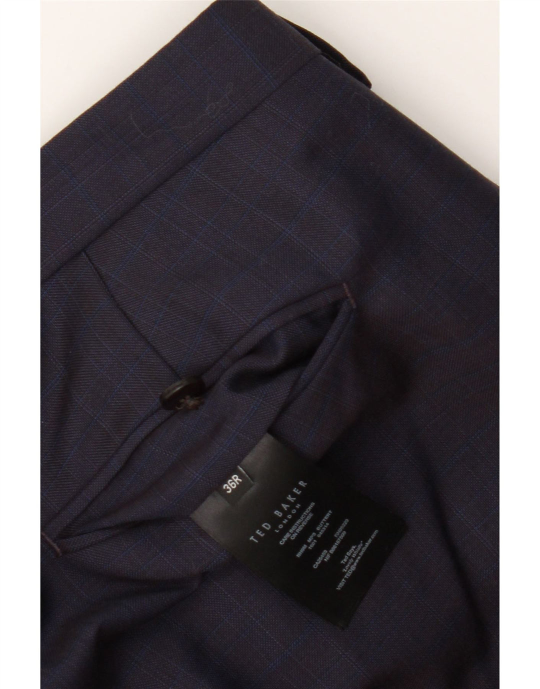 Ted Baker Slim-Anzughose für Herren, W36, L31, marineblaue Wolle