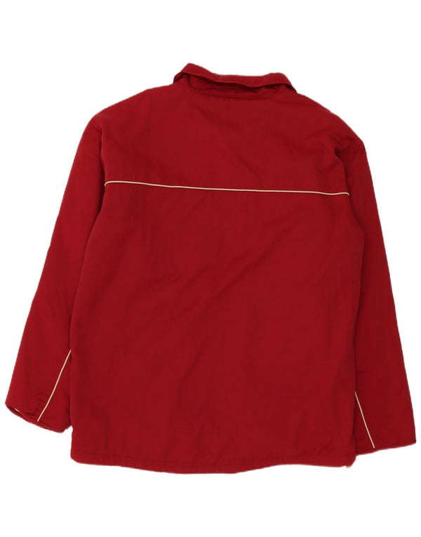 Fila Herren-Windbreaker-Jacke, UK 42, XL, Burgunderrot, Colourblock-Polyamid