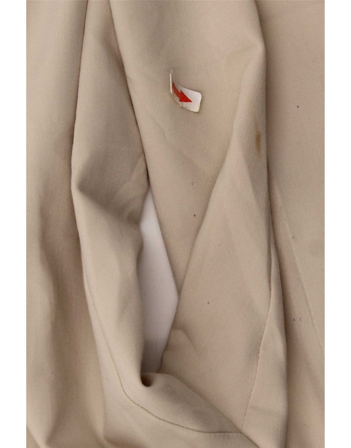 Zara Damen-Anzughose, konisch zulaufend, Größe M, W28, L26, gebrochenes Weiß, Polyester