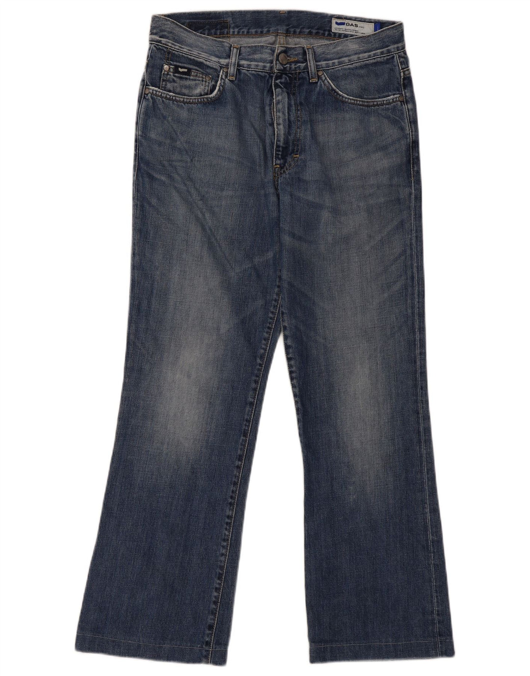 Gas Herren Bootcut Jeans W33 L29 Blaue Baumwolle