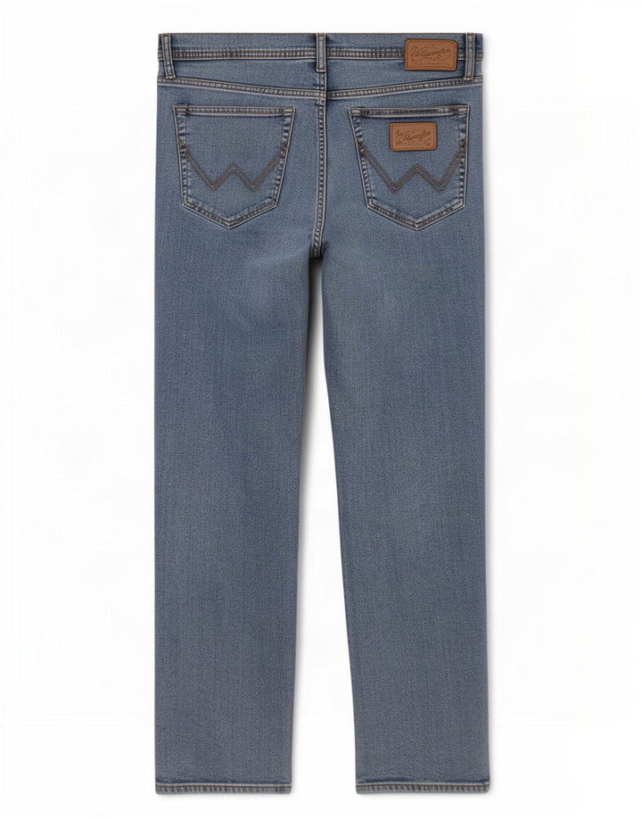 Wrangler Herren Texas Stretch Straight Jeans W38 L31 Blaue Baumwolle