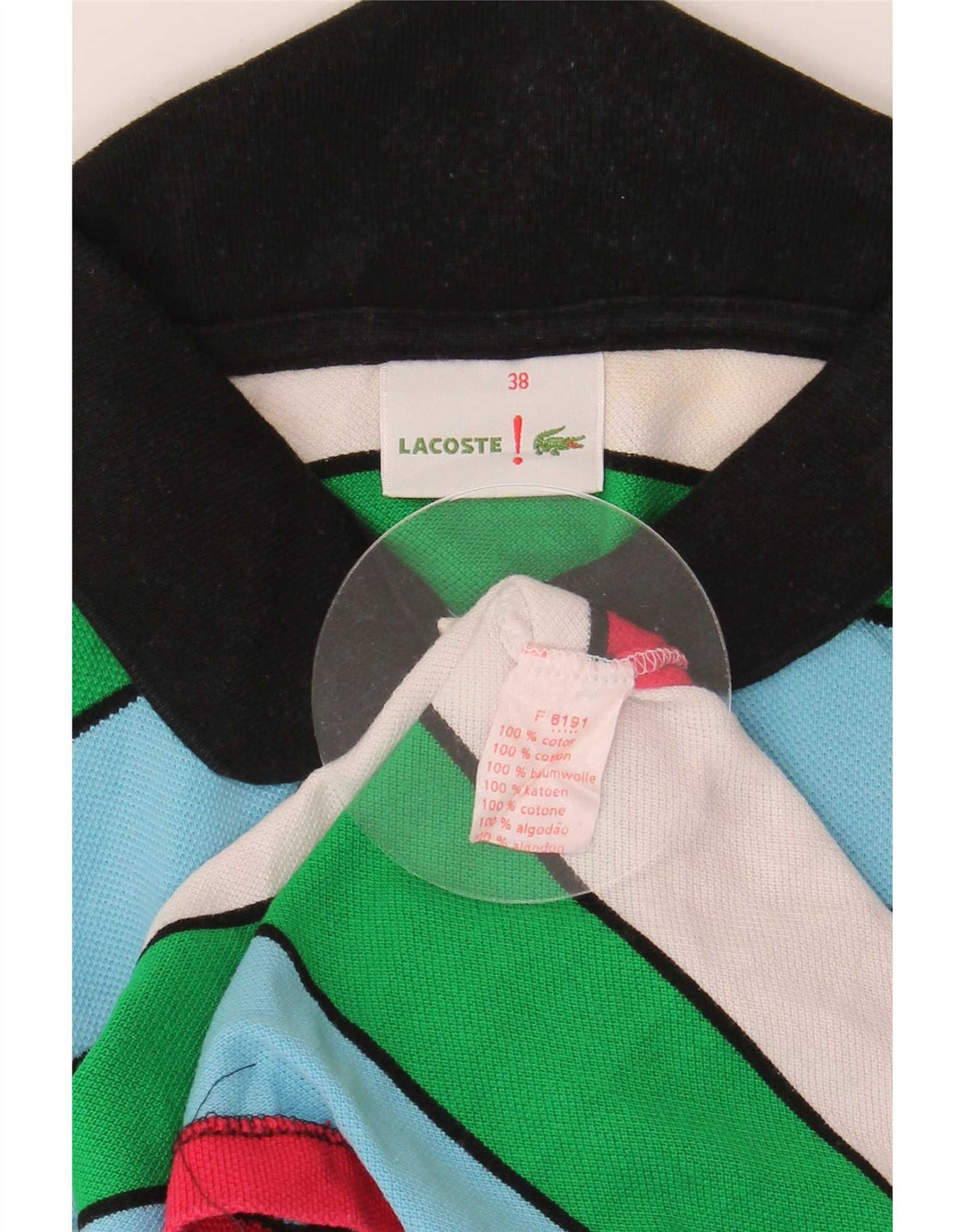 Lacoste Damen-Poloshirt, EU 38, mittelgroß, mehrfarbig, gestreift, Baumwolle
