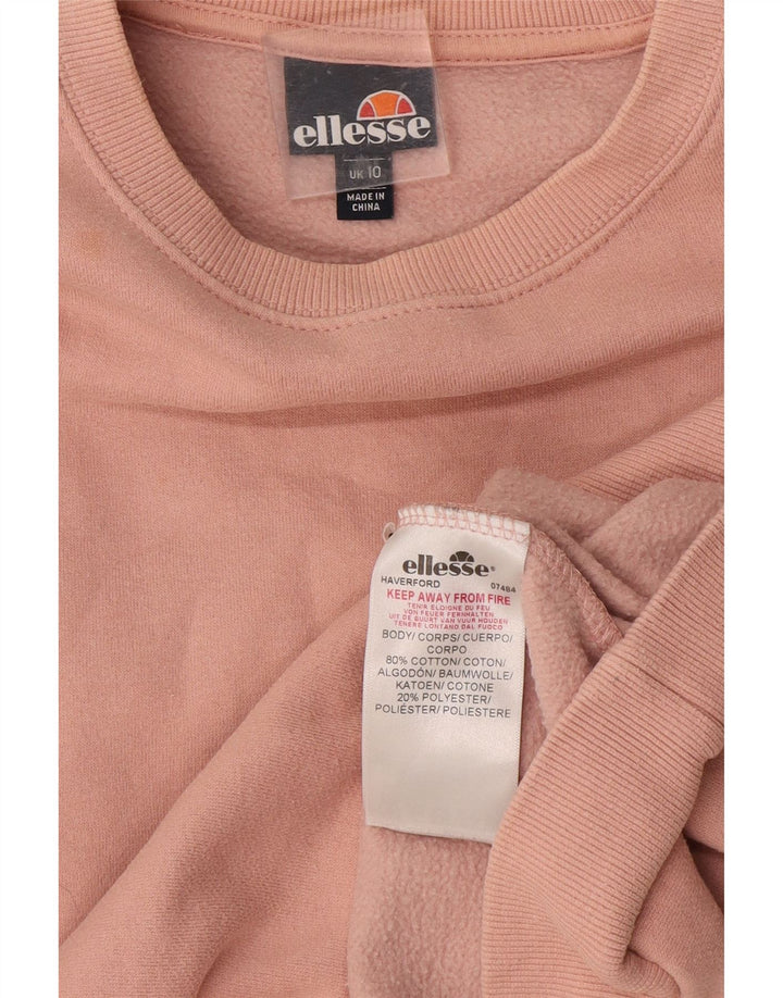 Ellesse Damen-Sweatshirt-Pullover in Übergröße, Gr. 10, Größe S, Rosa, Baumwolle