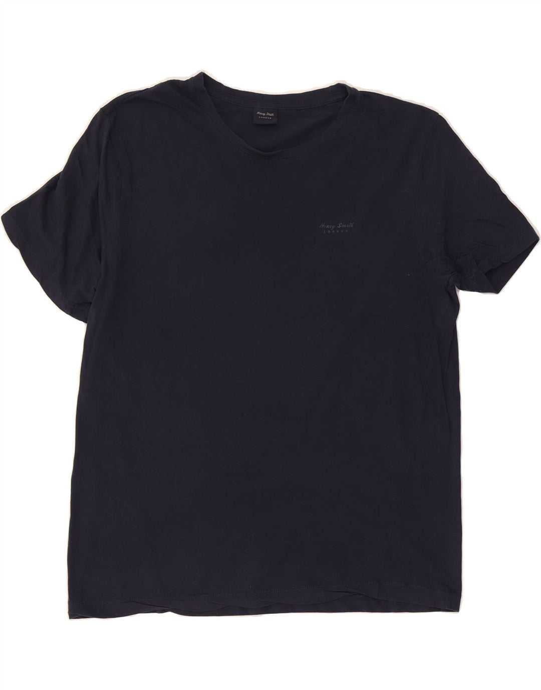 VINTAGE Mens T-Shirt Top XL Navy Blue Cotton Vintage Vintage and Second-Hand Vintage from Messina Hembry 
