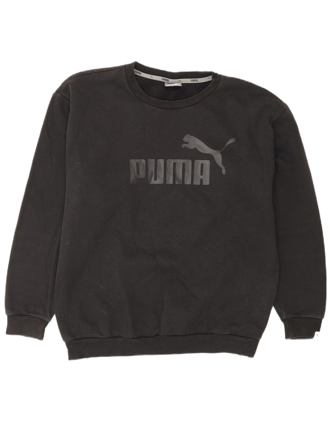 PUMA Damen Loose Fit Graphic Sweatshirt Pullover UK 12 Medium Schwarz