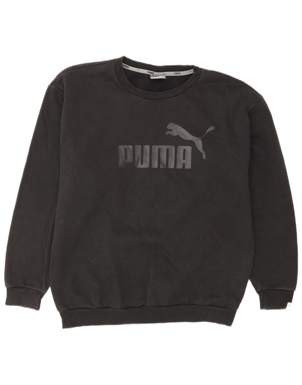 PUMA Damen Loose Fit Graphic Sweatshirt Pullover UK 12 Medium Schwarz