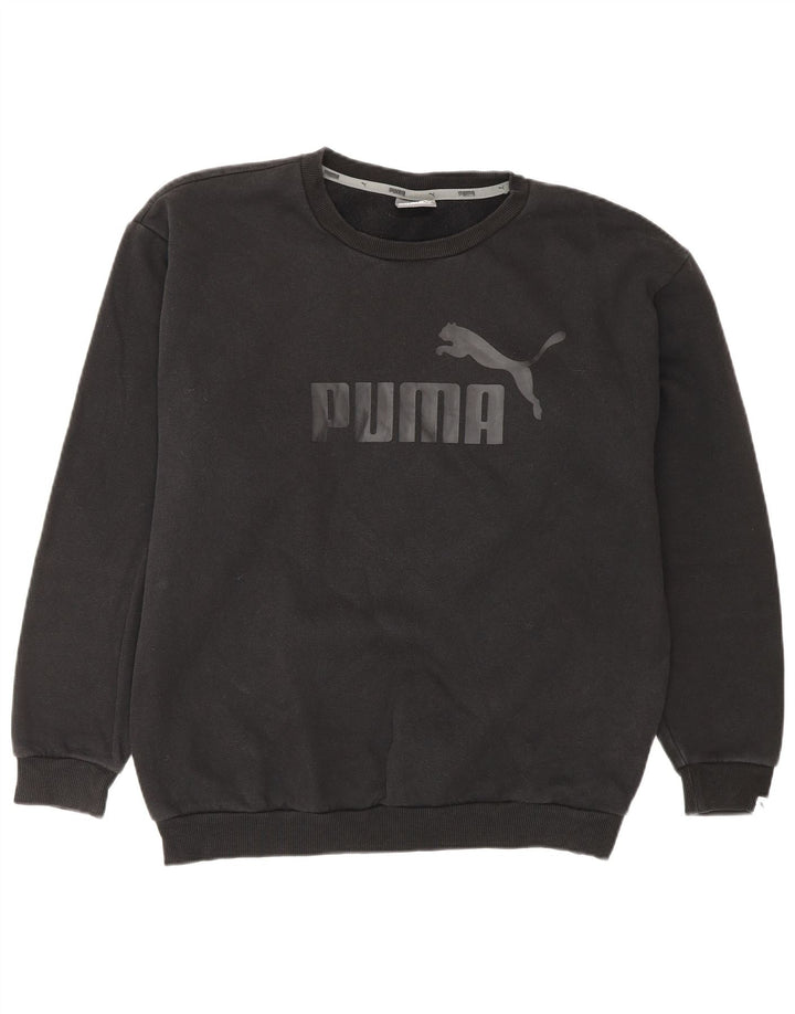 PUMA Damen Loose Fit Graphic Sweatshirt Pullover UK 12 Medium Schwarz