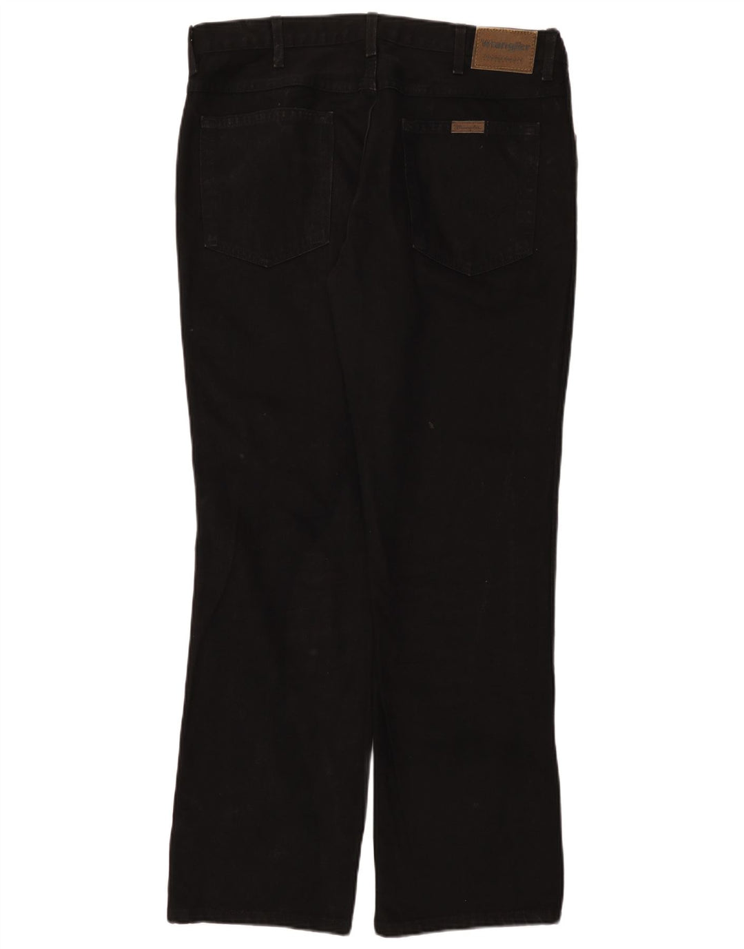 Wrangler Herren Regular Straight Jeans W38 L32 Schwarze Baumwolle