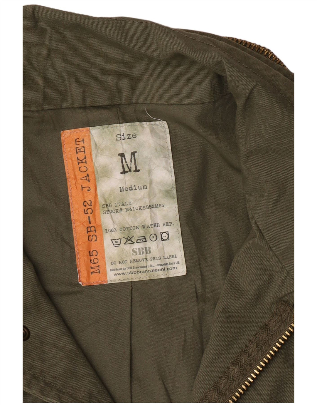 VINTAGE Herren Militärjacke UK 38 Medium Khaki Baumwolle