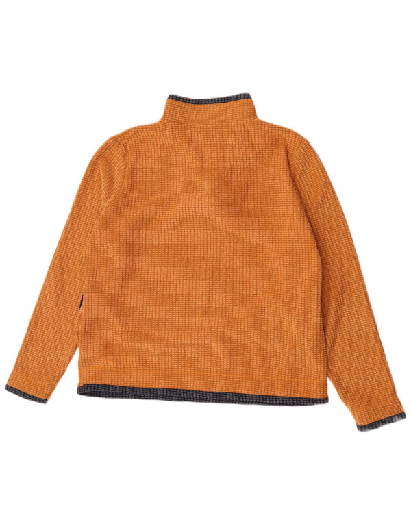 Weird Fish Damen-Fleecepullover mit Reißverschluss am Hals, UK 16, Größe L, Orange, Polyester