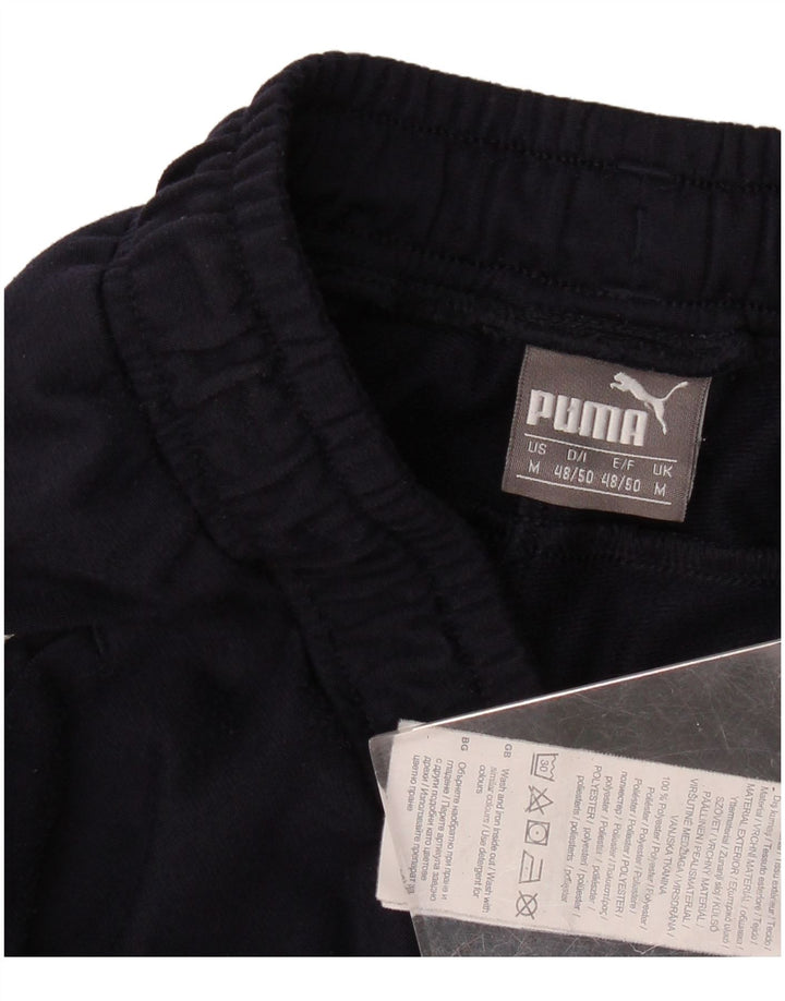 PUMA Mens Tracksuit Trousers Joggers Medium Navy Blue Polyester