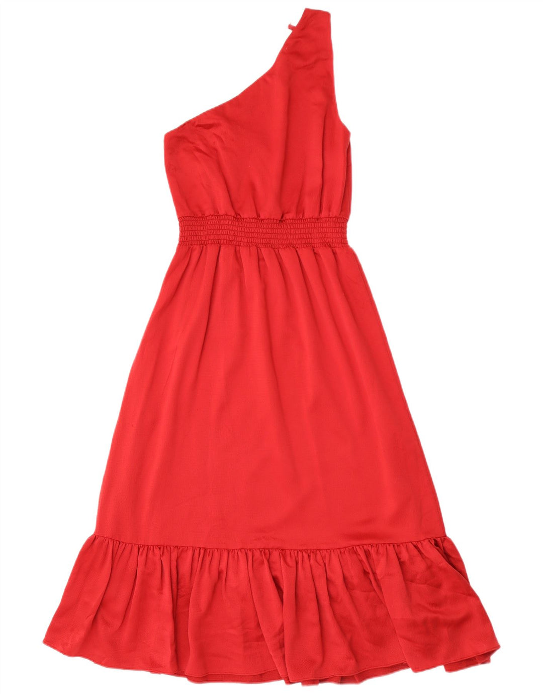 Michael Kors Damen One-Shoulder-Kleid US 2 XS Rot Polyester