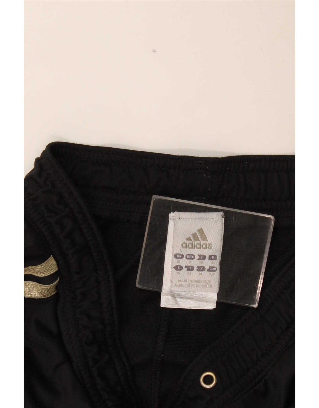 Adidas Damen Trainingshose UK 10 Small Schwarz Polyester
