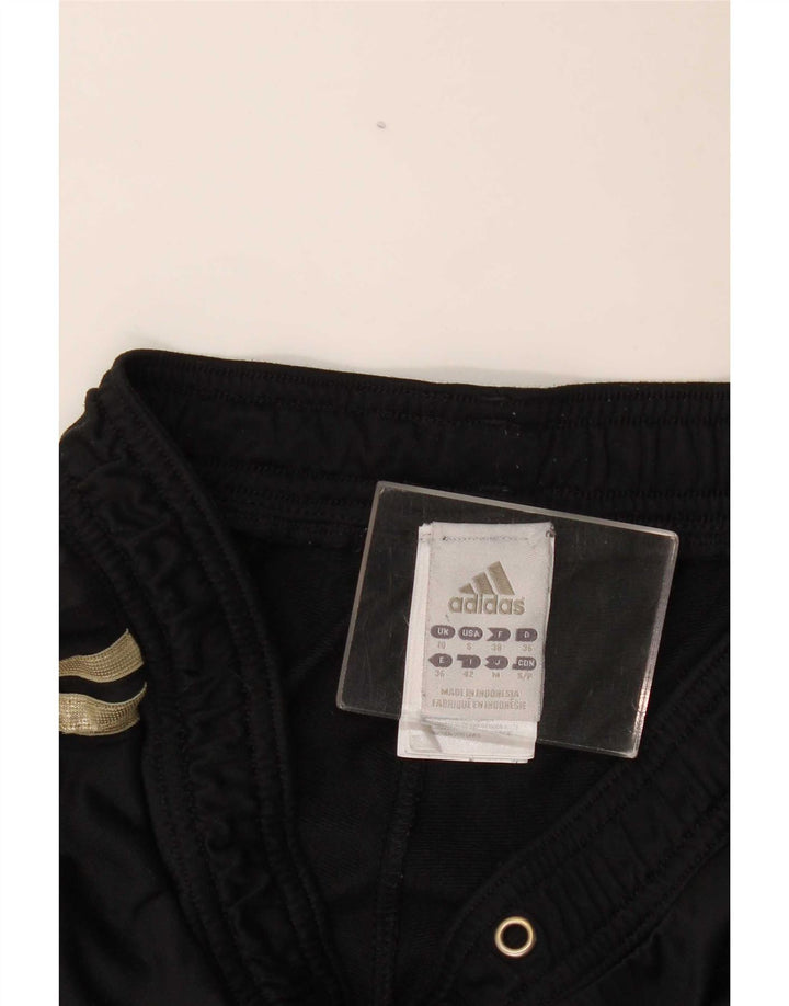 Adidas Damen Trainingshose UK 10 Small Schwarz Polyester