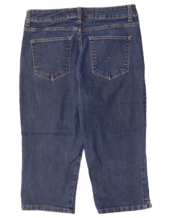 LEE Damen Capri-Jeans mit klassischer Passform und hoher Taille, US 12, Größe L, W30, L17, Blau