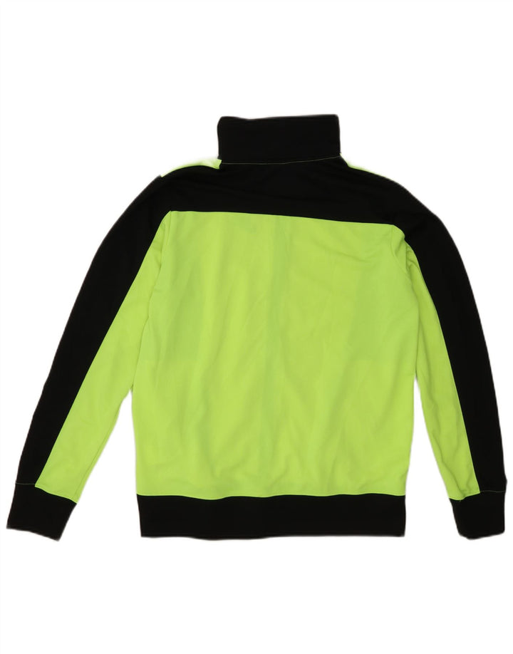 Nike Jungen-Trainingsanzug-Top-Jacke, 13–14 Jahre, grünes Farbblock-Polyester
