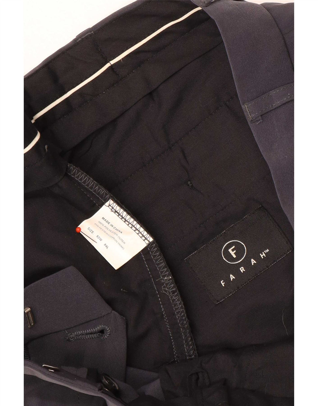 Farah Herren-Anzughose, gerade, W34, L32, grau, Polyester