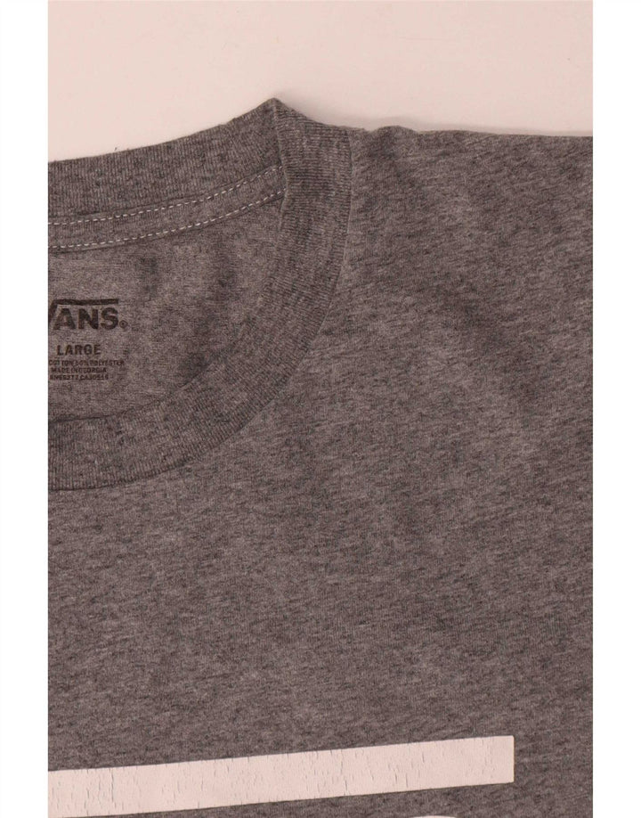 Vans Herren-T-Shirt mit Grafik, Größe L, Grau, Baumwolle