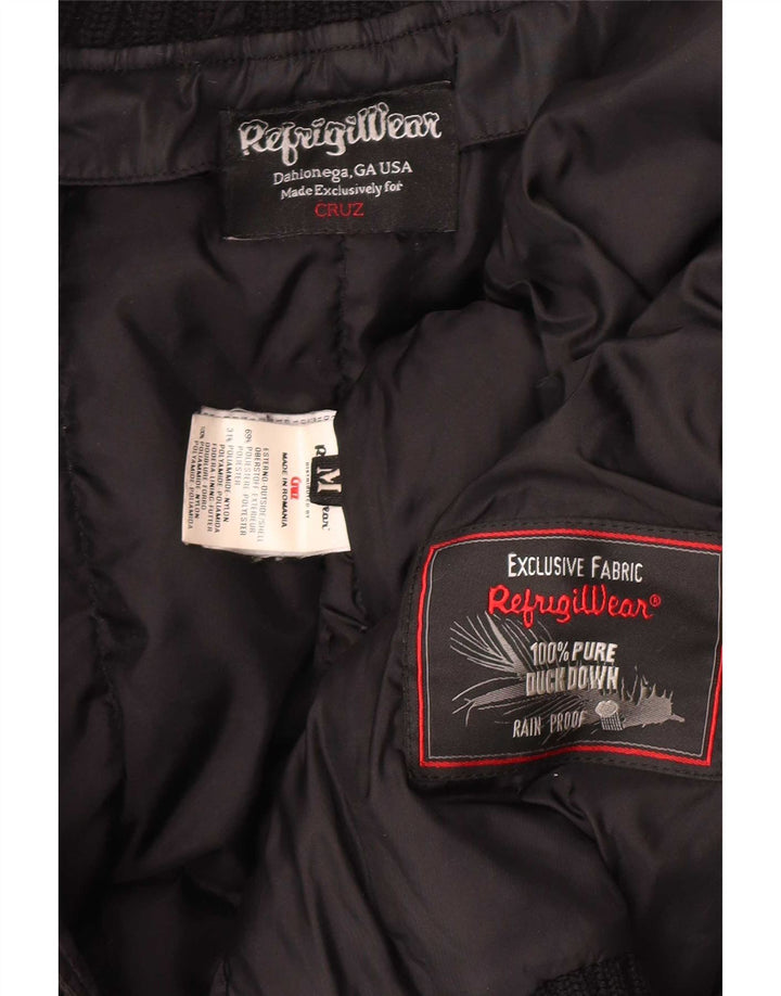 Refrigiwear Herren Cruz Hooded Wattierte Jacke UK 38 Medium Schwarz Polyester