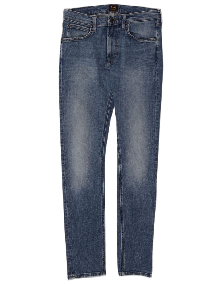 Lee Damen Luke Slim Jeans W31 L32 Blaue Baumwolle