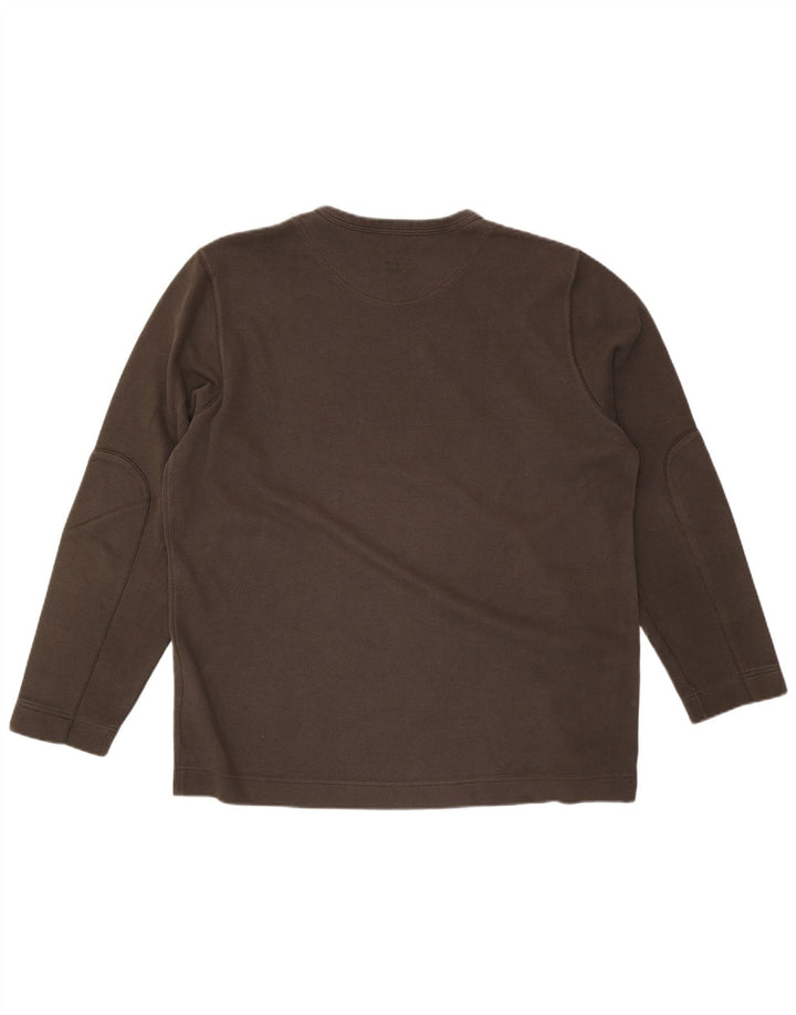 Hugo Boss Herren Top Langarm 2XL Khaki Baumwolle