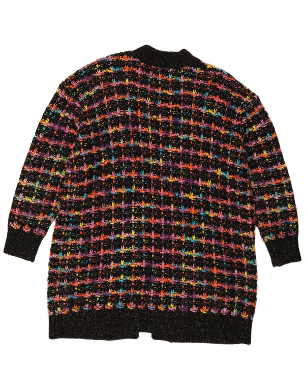 Desigual Damen Longline Cardigan Pullover UK 18 XL Mehrfarbig Bunt