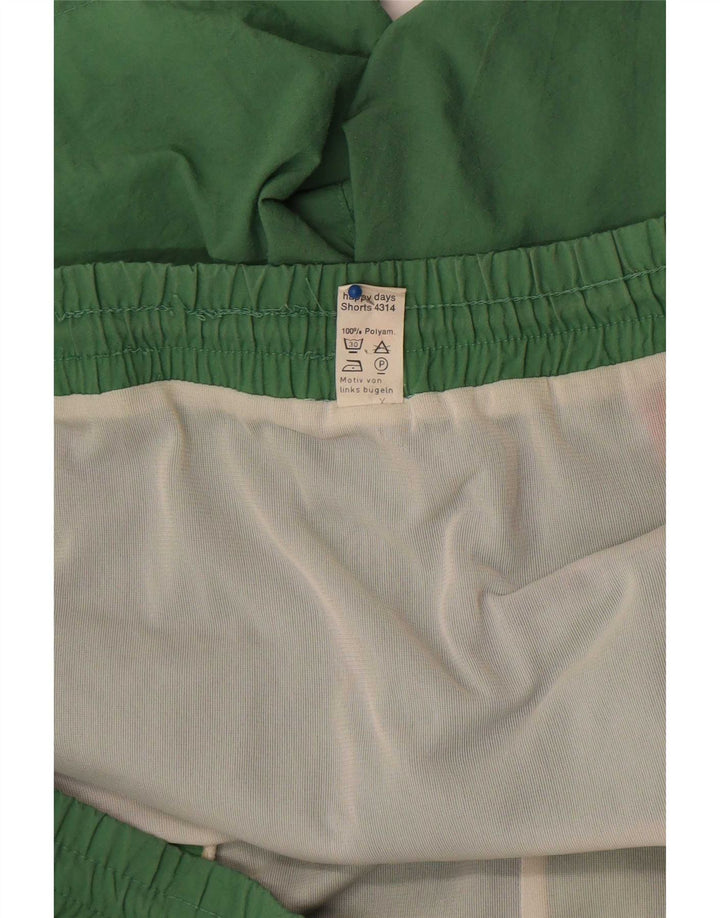 Triumph Herren-Badeshorts mit Grafik, XL, grünes Colourblock-Polyamid