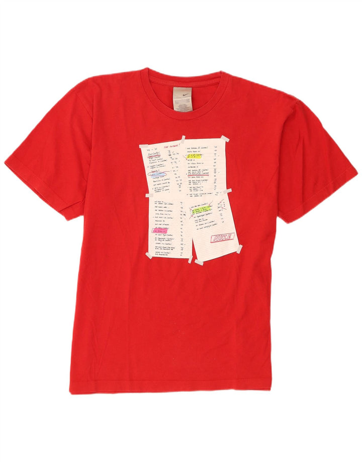 Nike Herren-T-Shirt mit normaler Grafik, groß, aus roter Baumwolle