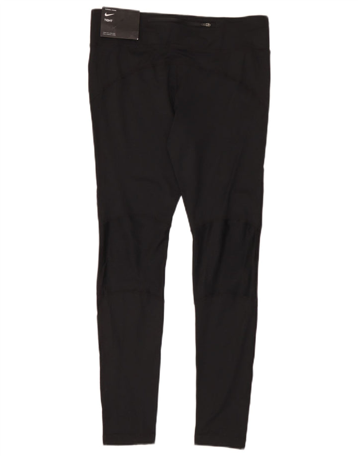 Nike Damen Dri Fit Leggings UK 14 Large Schwarz Polyester