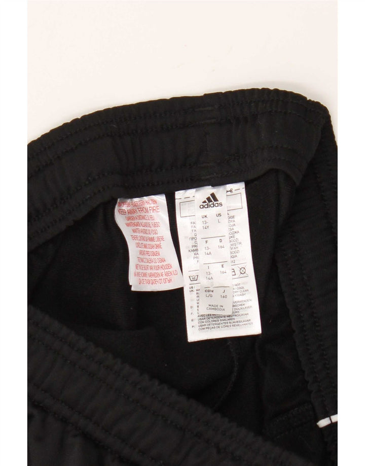 Adidas Jungen-Trainingshose, Jogginghose, 13–14 Jahre, schwarzes Polyester