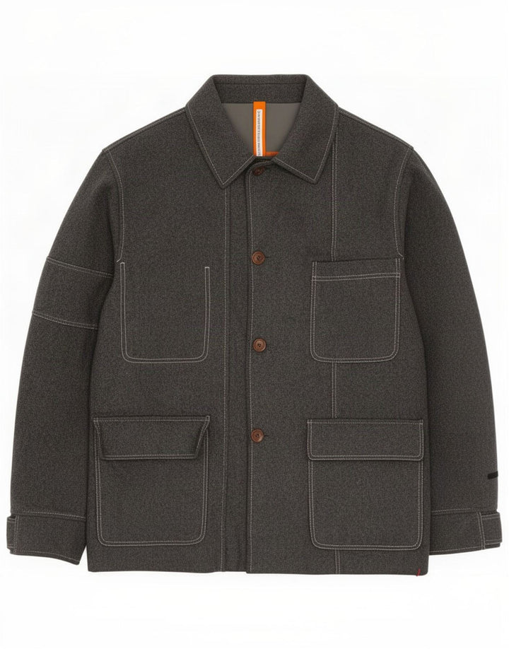 JC De Castelbajac Herren Utility Jacke IT 52 XL Graue Wolle