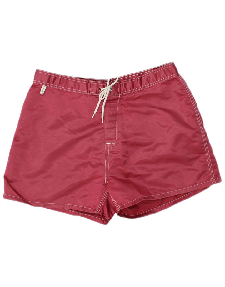 Sundek Herren-Badeshorts aus mittelblauem, gestreiftem Nylon