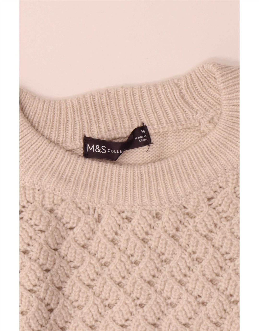 Marks & Spencer Damen-Pullover mit U-Boot-Ausschnitt, Gr. 14, Mittel, gebrochenes Weiß