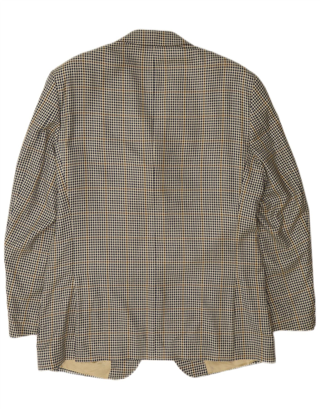 Massimo Dutti Herren-Blazer mit 3 Knöpfen, Gr. 40, Beige, Hahnentrittmuster