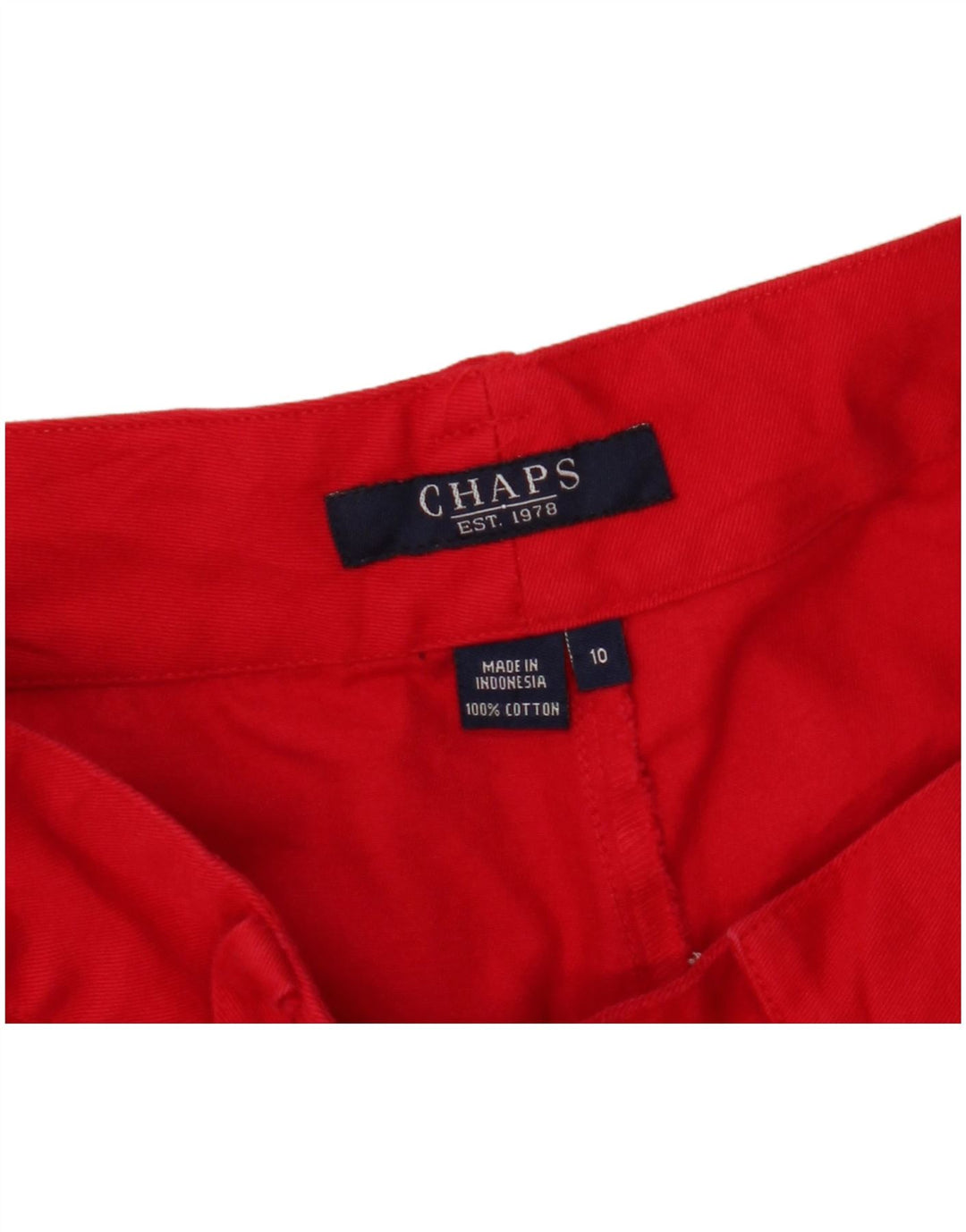 Chaps Damen Freizeitshorts US 10 Large W32 Rote Baumwolle