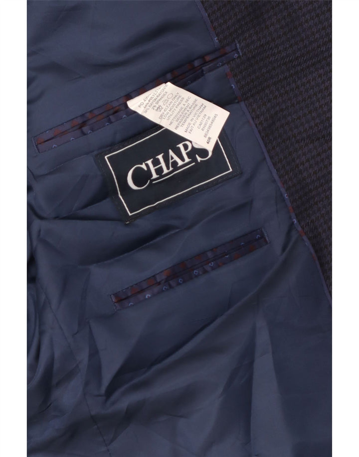 Chaps Herren-Blazer mit 2 Knöpfen, Gr. 40, Mittelmarineblau mit Hahnentrittmuster