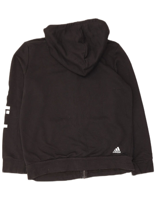Adidas Damen Graphic Zip Hoodie Pullover UK 20/22 XL Schwarz Baumwolle