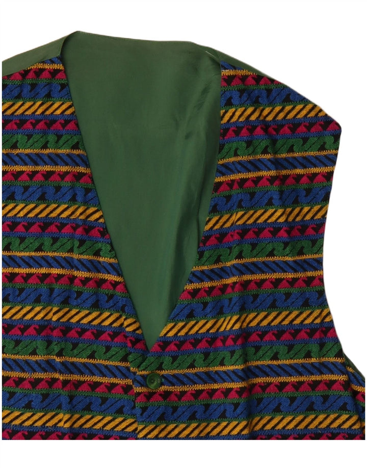 Vintage Herren Weste XL Mehrfarbig Geometrisch