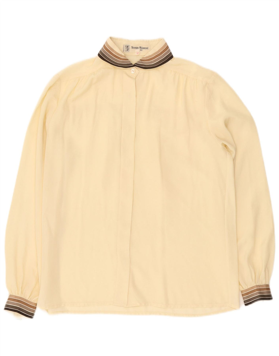 Serge Nancel Damen Hemdbluse EU 38 Medium Off White