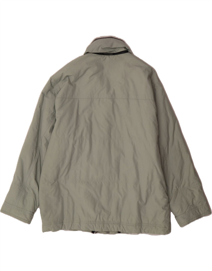 LE FROG Mens Padded Jacket UK 38 Medium Green Polyamide Vintage Le Frog and Second-Hand Le Frog from Messina Hembry 